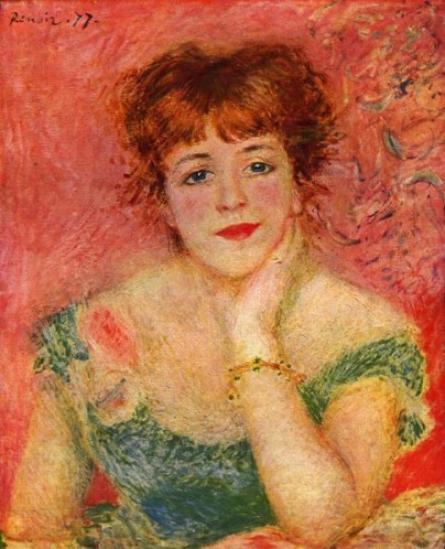 Pierre-Auguste Renoir (1841-1919) La rêverie (portrait de Jeanne Samary) 1877, Musée Pouchkine.