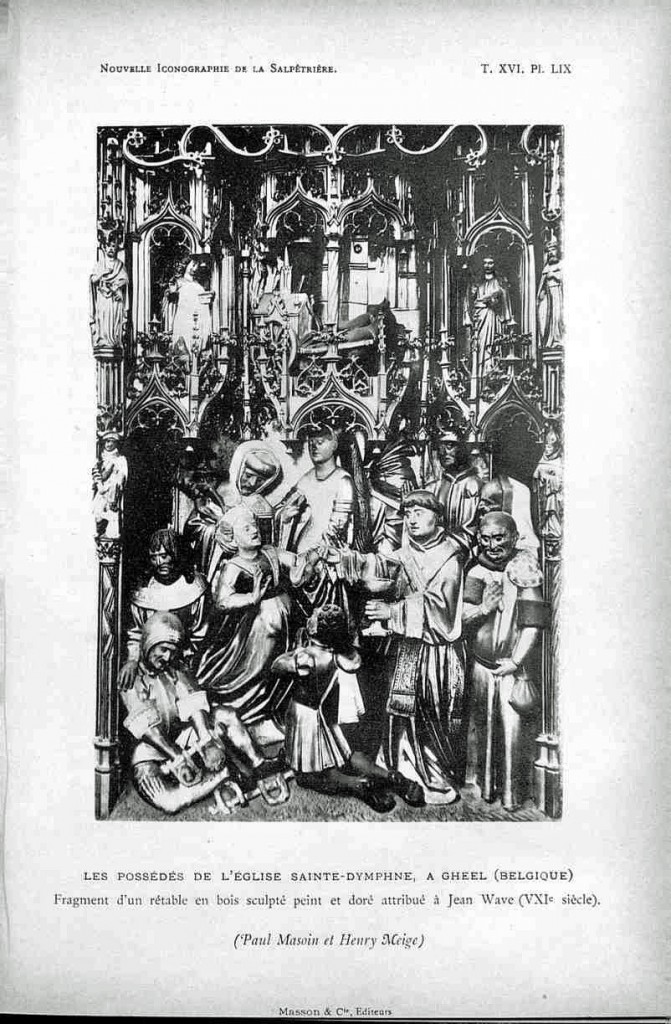 Masoin Ste Dymphne pl 1 - Nouvelle Iconographie de la Salpêtrière 1903 16-1-374_modifié-2