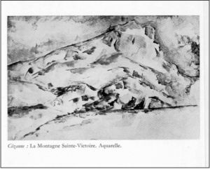 Planche 2. - Cézanne. - La Montagne Sainte-Victoire. Aquarelle.