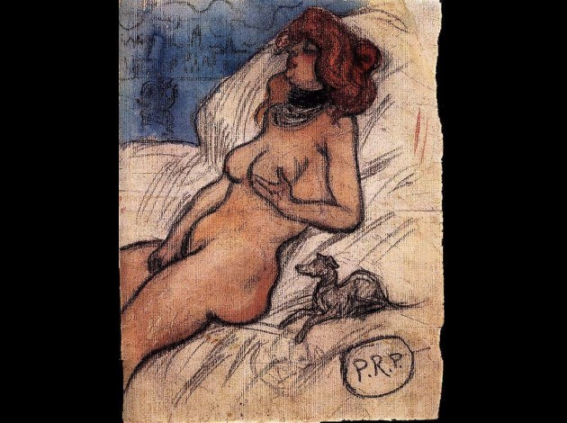 Picasso - Femme qui rêve à Venise (1900). 