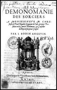 BODIN Jean (1530-1596). De la Démonomanie des Sorciers. Paris, Jacques Du-Puys, 1587. 1 vol. in-4°.