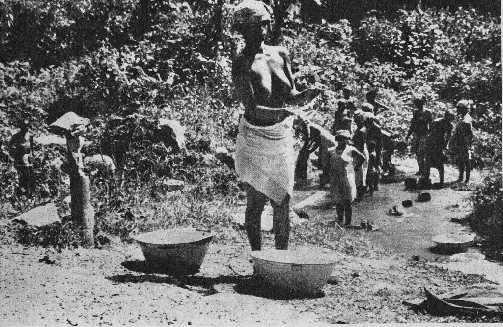 La petite Yawondé allait chercher avec sa mère de l'eau au marigot. 