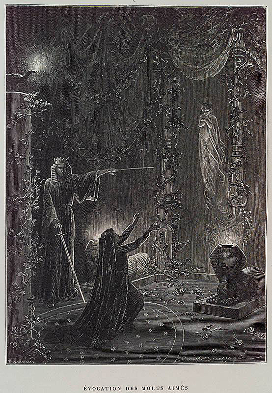 Émile Bayard - Illustration pour l'ouvrage de Paul Christian - Histoire de la magie (1870).