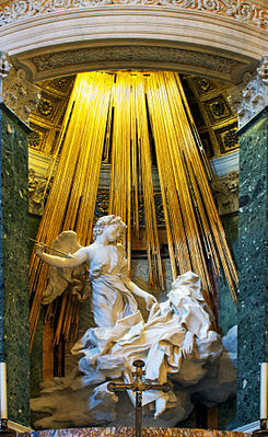 Gian Lorenzo Bernini (1598-1680). Sculpture - Extase de sainte Thérèse. 