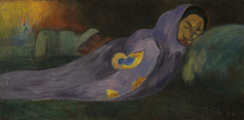 Paul Gauguin (1848-1903). Le rêve, Moe Moea, 1892, collection privée.