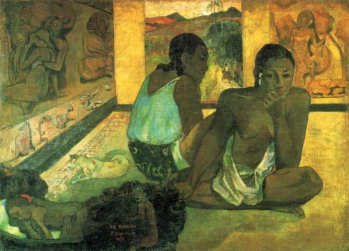 Paul Gauguin (1848-1903) Te Rerioa (Le rêve, la case),(1897), Courtauld Institute Galleries, Londres.