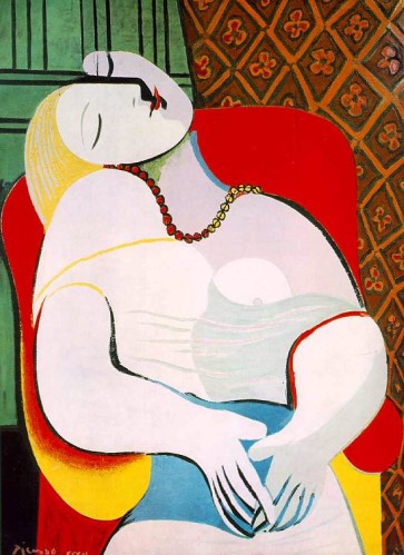 Pablo Picasso (1881-1973). Le rêve (1932),. Collection privée New-York.