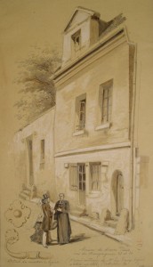 Maison de François Pâris, rue des Bourguignons (actuel boulevard de Port-Royal), dessinée par Adrien Dauzats. 