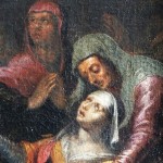 « Exorcisme », détail agrandi du tableau attribué à Jean Nicolle (1610- vers 1650)  (XVIIe siècle),