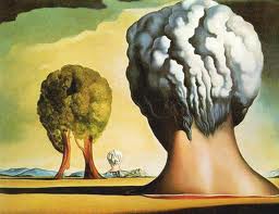 Salvador Dali (1904-1989). - Les trois sphinx de bikini, 1947.