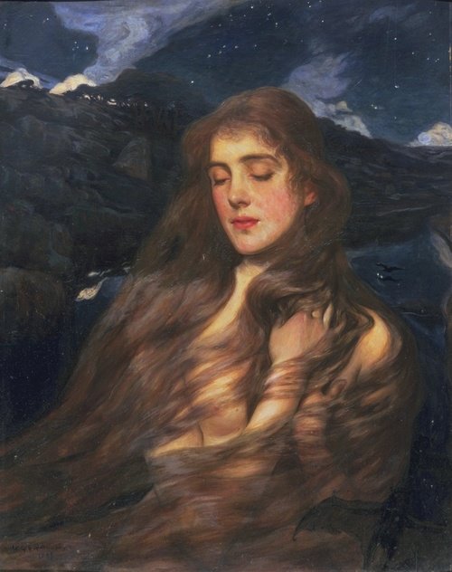 Night [1897] by Wilfred Gabriel de Glehn (1870-1951). 