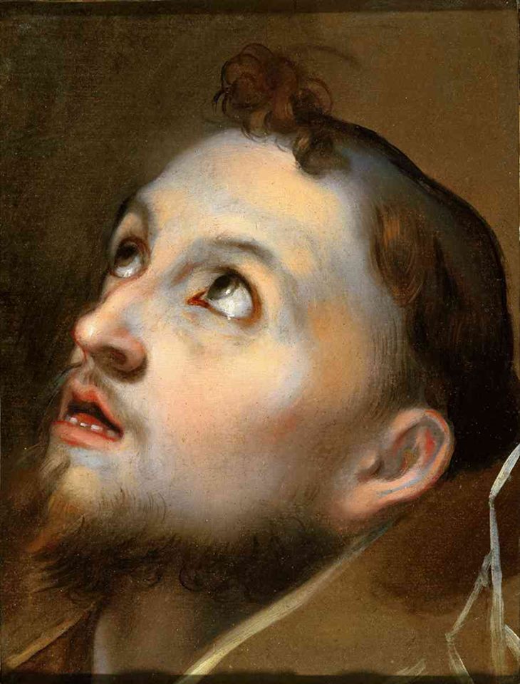 Federico Barocci (Il Baroccio), Study for the Head of Saint Francis, late 16th century.