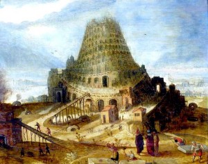 Marten Van Valckenborch (1535-1612- -  Construction de la Tour de Babel (1580).
