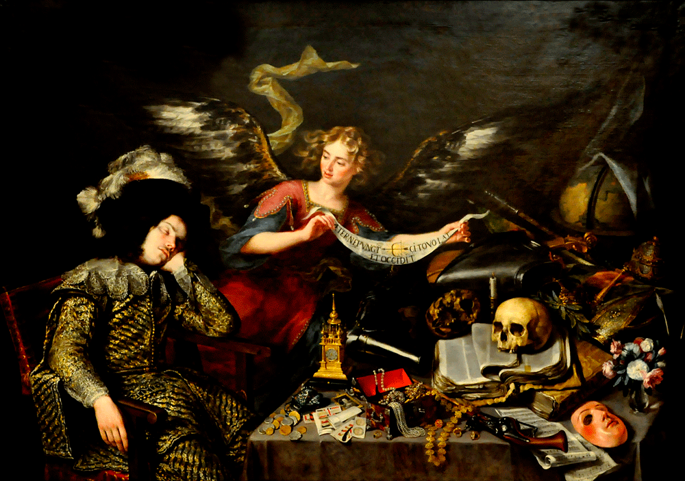 A de Pereda - Le rêve du chevalier (1665).