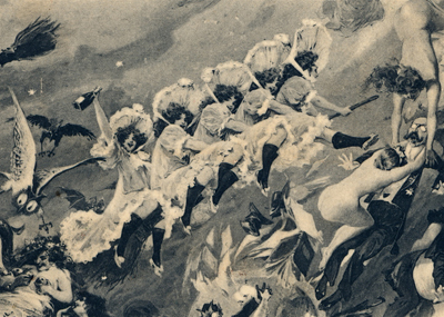 Champagne drinking Witches, (1902). 