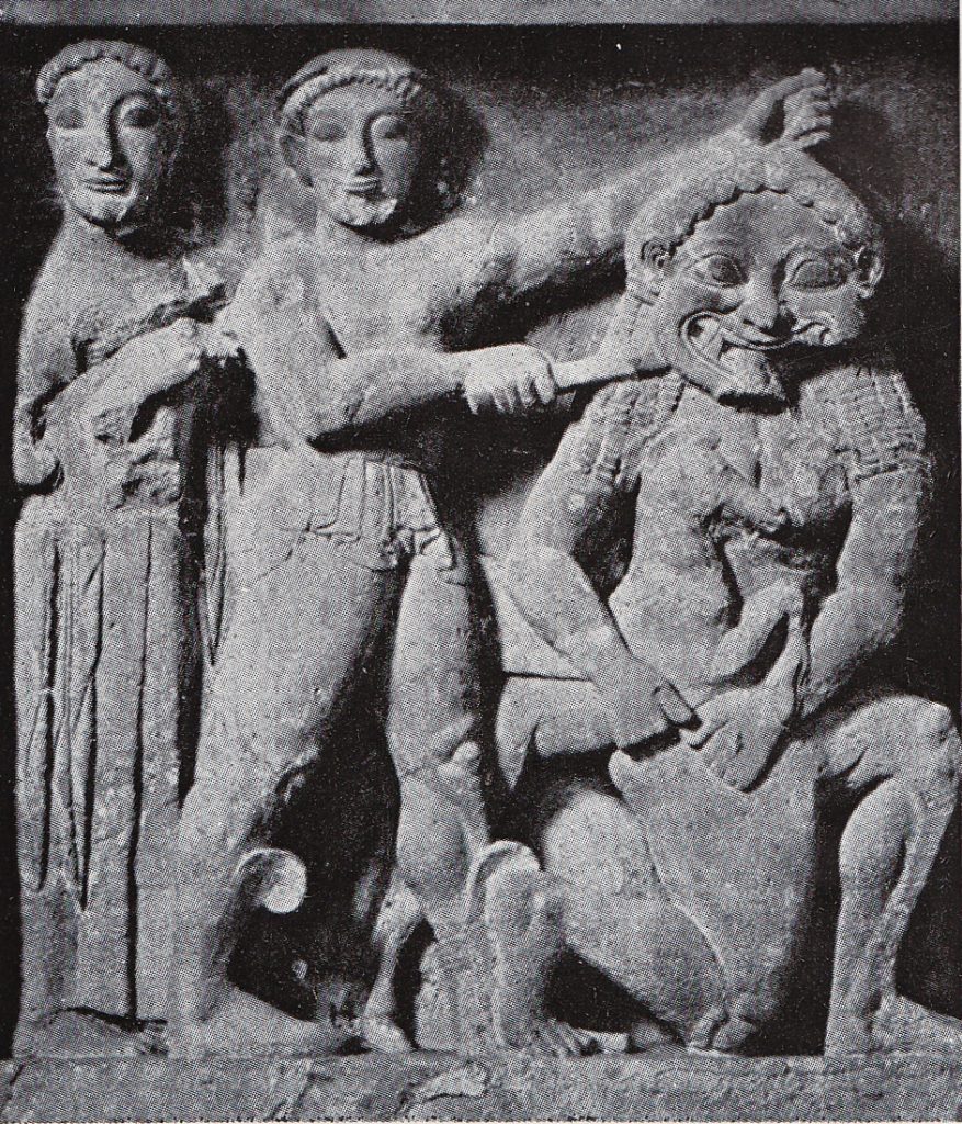 Persée tuant la Gorgone, métope de Salimonte. Musée de Palerme.